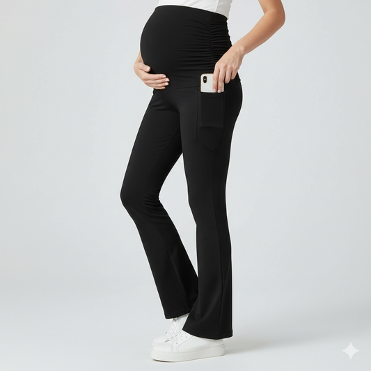Warm Flow Maternity Leggings mit weitem Schnitt  warm für Herbst, Winter und Frühling